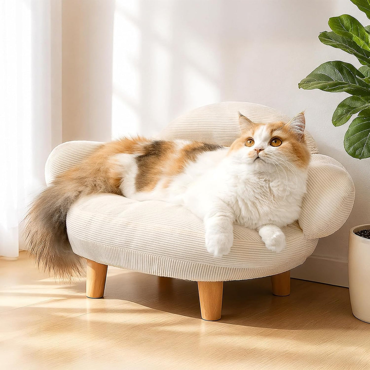 White Cat Sofa Bed