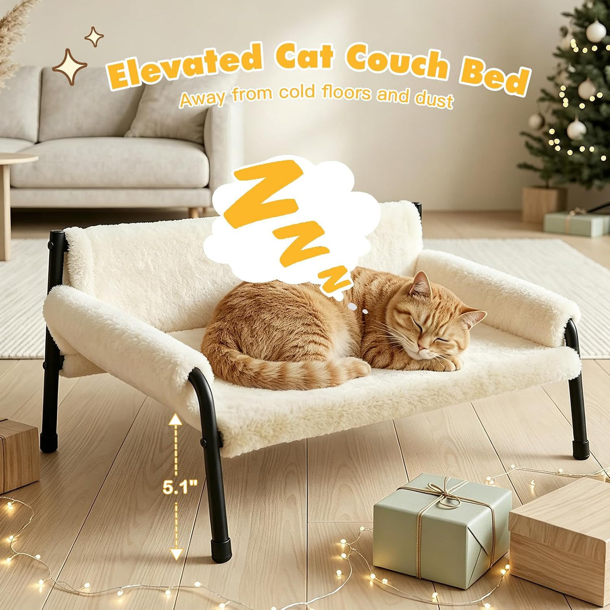 Elevated Cat Couch Bed