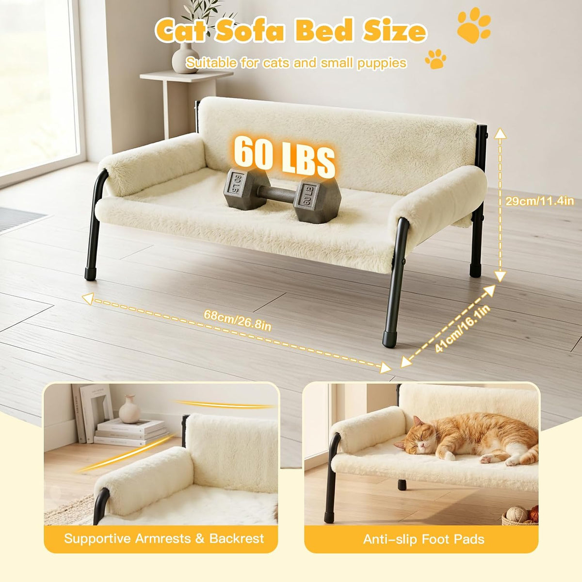 Elevated Cat Couch Bed