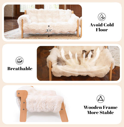 Wooden Raised Kitty Sofa